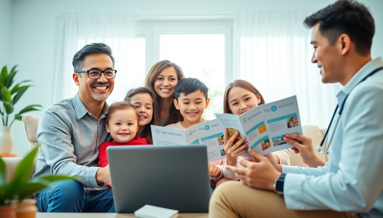 Family-friendly scene showing best health insurance options for peace of mind