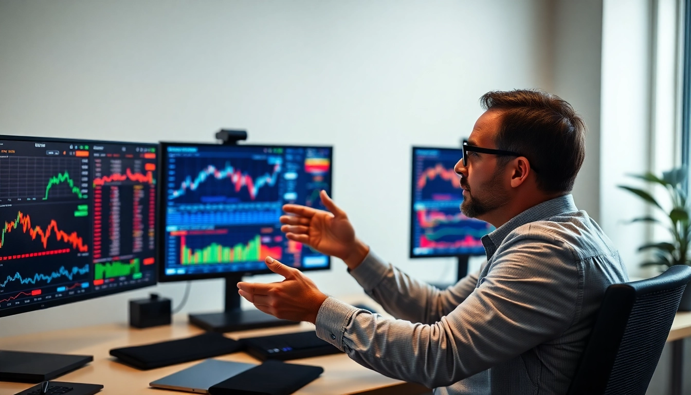 Financial analyst analyzing stocks and shares news with data charts for market insights