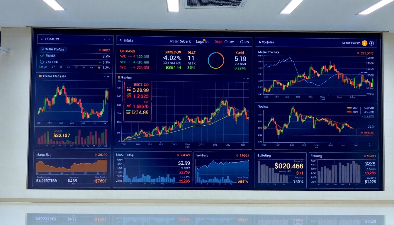 Stocks and Shares News Market graph showing mixed stocks and rising gold prices for investors